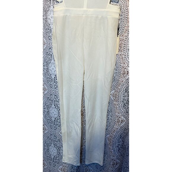Ivory Haute Monde Strapless Cutout Jumpsuit With Zipper Closure Size L - Picture 6 of 11